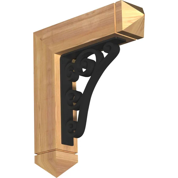 Ekena Millwork 3 1/2 inchw x 18 inchd x 20 inchh Tristan Arts & Crafts Ironcrest Smooth BRACKET - Western Red Cedar (2 inchw