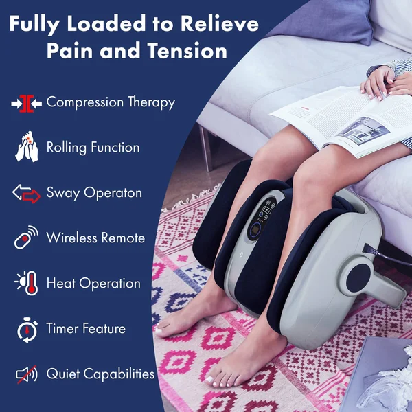 Miko Foot Massager Shiatsu Machine with Multi-Pressure Settings, Vibration, Deep-Kneading, Heat and Wireless Remote- Alleviate D