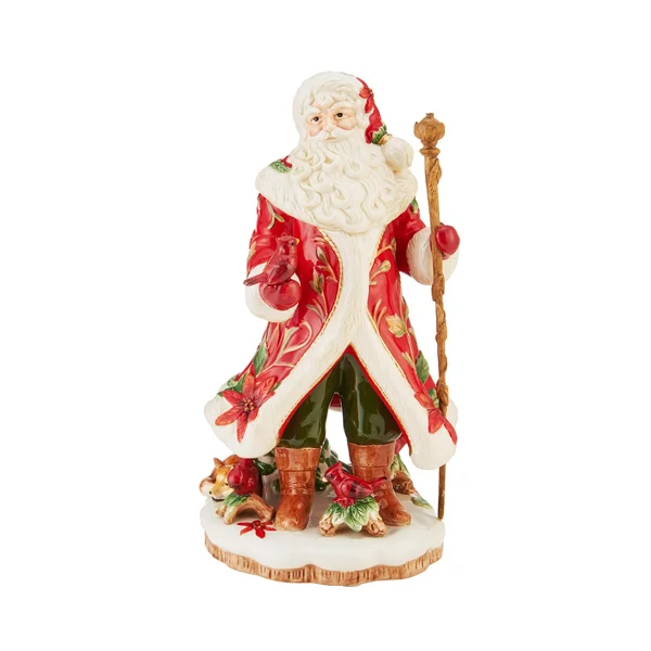 Fitz and Floyd Cardinal Christmas Santa Figurine