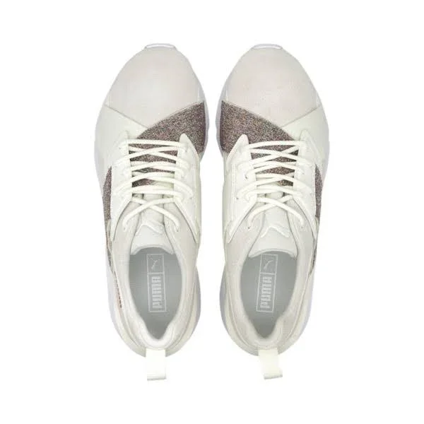 Puma Muse X-2 Shimmer Women's Sneakers - Marshmallow/White, 8