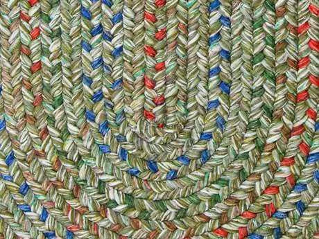 Rhody Rug Sophia Indoor/Outdoor Braided Rug (Moss 8& Round), Green