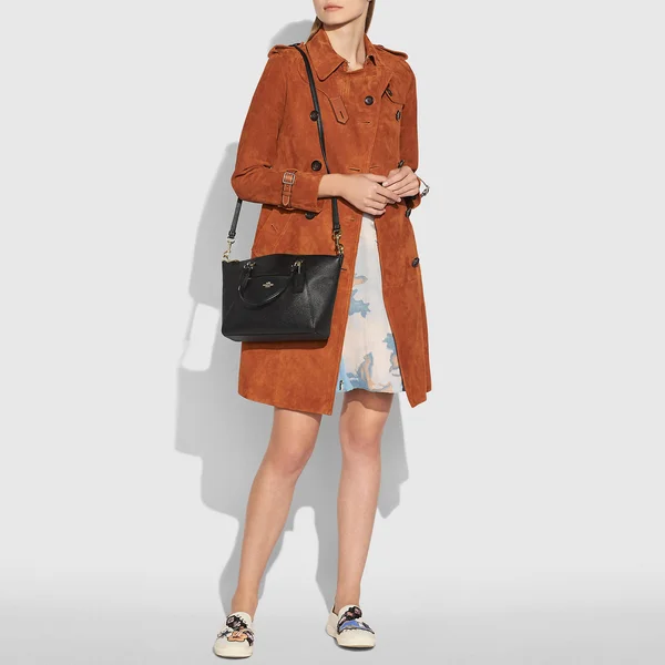 Coach Sunflower/Gunmetal Prairie Pebble Satchel