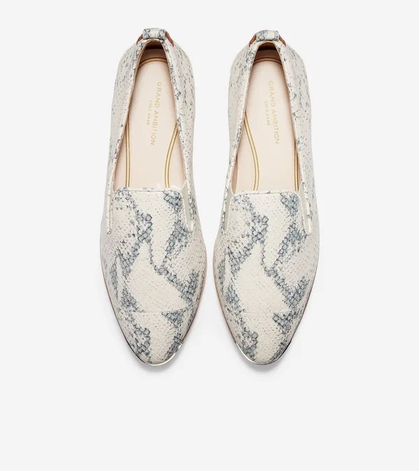 Cole Haan Grand Ambition Python Print Leather Slip on Sneakers - 6.5M