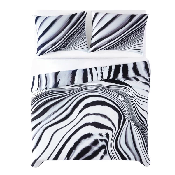 Vince Camuto Muse 3 Piece Comforter Set - Full/Queen - Black