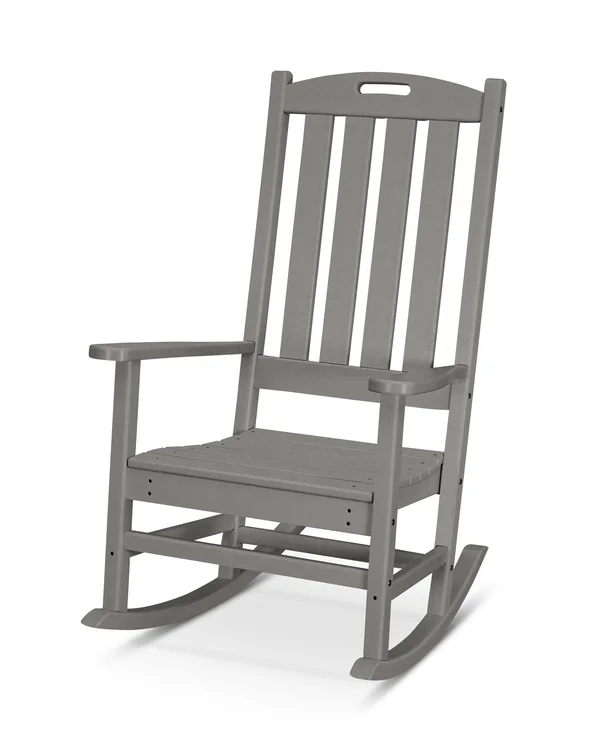 POLYWOOD Nautical Porch Rocking Chair Slate Grey - 27.18 x 45.88 x 34 inches