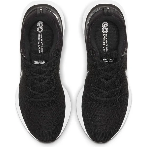 Nike React Infinity Run Flyknit 2 Black/White/Iron Grey Women's Running Shoes - Size: 8.5