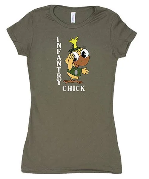 Fox Outdoor 64-0960 S Womens Infantry Chick Imprint Cotton Tee - Olive