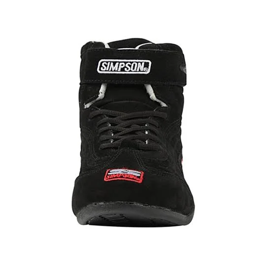 Simpson AD550BK SFI-5 Suede/Nomex Lined Racing Shoes - Black, 5.5