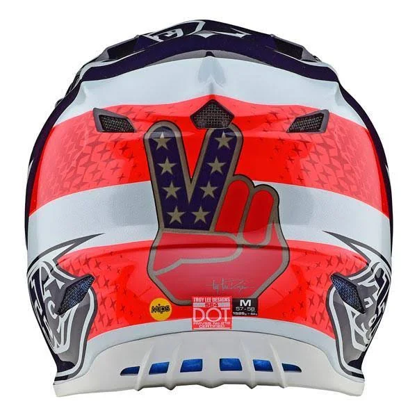 Troy Lee Designs SE4 Polyacrylite Helmet MIPS - Freedom Medium - Black/Gray