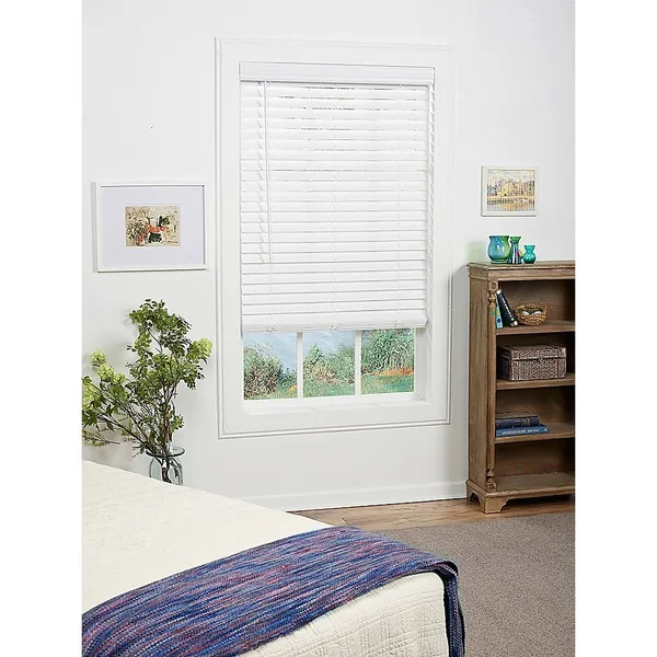 St. Charles Room Darkening 52.5x22 x 48x22 Cordless Faux Wood Blind in White
