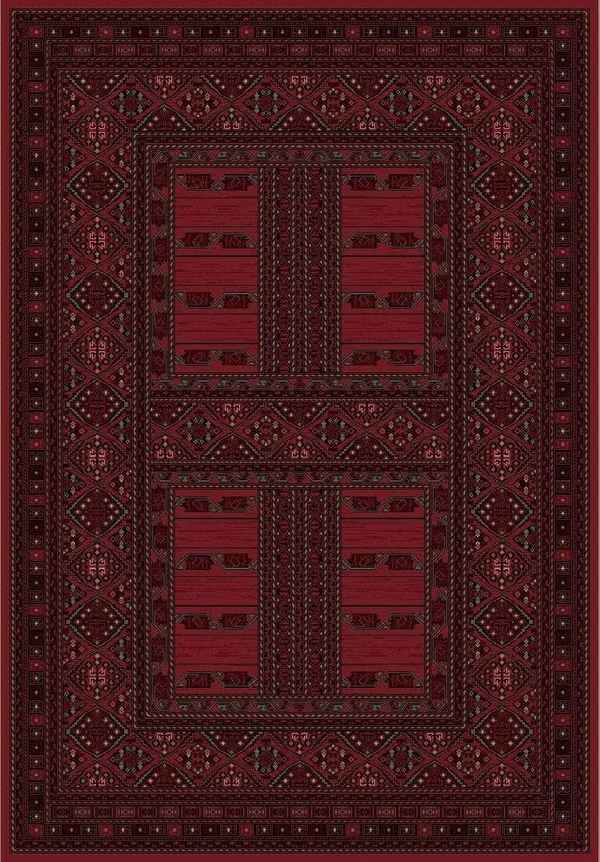 Dynamic Rugs Crown 16232 Area Rug, Red, 7&10x22x10&10x22 Rectangle