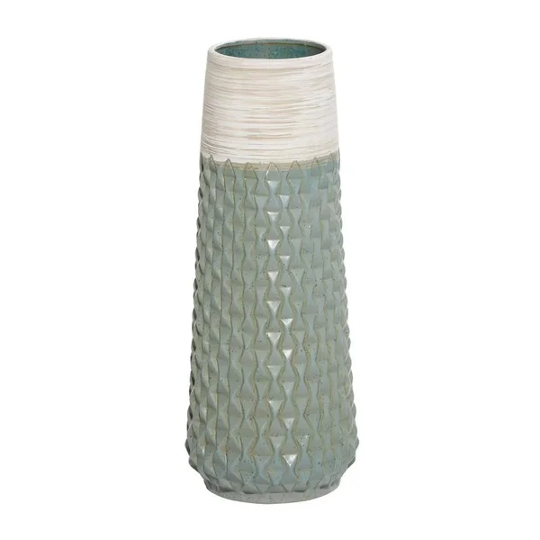 Green Ceramic Contemporary Vase 19 x 7 x 7 - 7 x 7 x 19