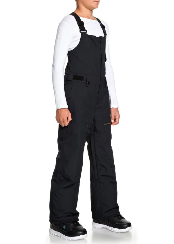 Quiksilver Youth Utility Snow Bib Pants - M, Black