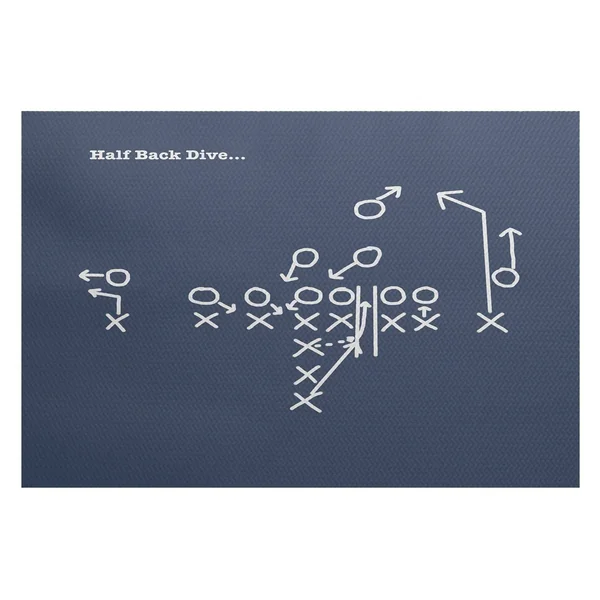 E by Design Half Back Dive Indoor/Outdoor Door Mat, Size: 3 x 5 ft, Blue