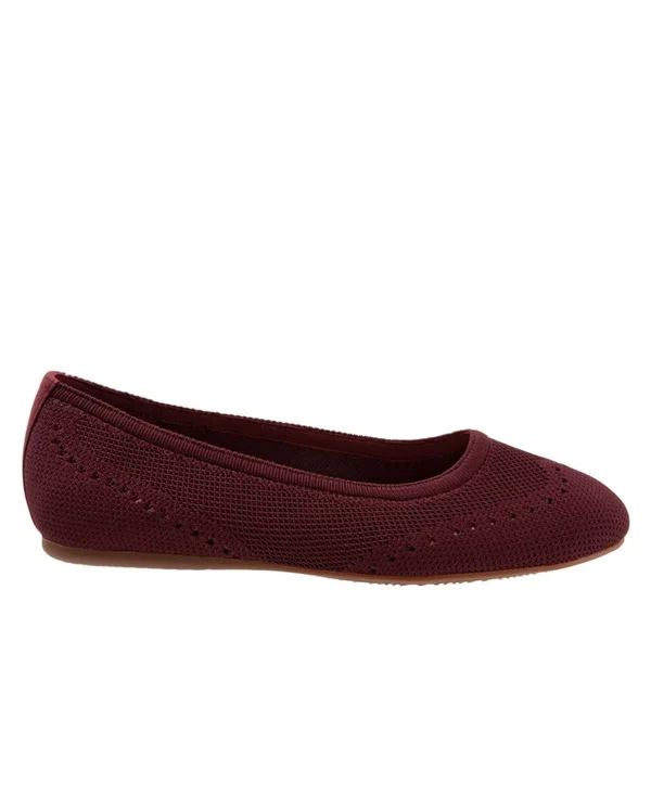 SoftWalk Women's Santorini Flat Wide - Color: Navy, Size: 9.5