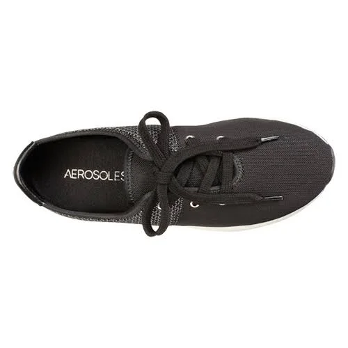 Aerosoles Women's in A Flash Sneaker, Black Fabric, Size 6.5