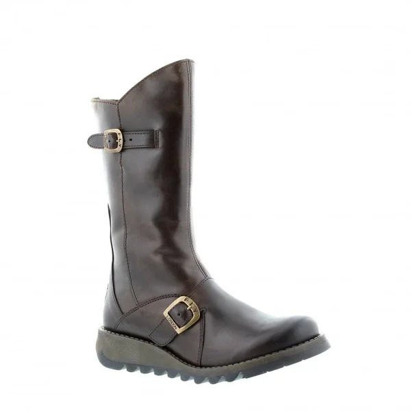 Fly London Mes 2 Womens Mid Calf Boots Brown Leather 142913-004 35 EU