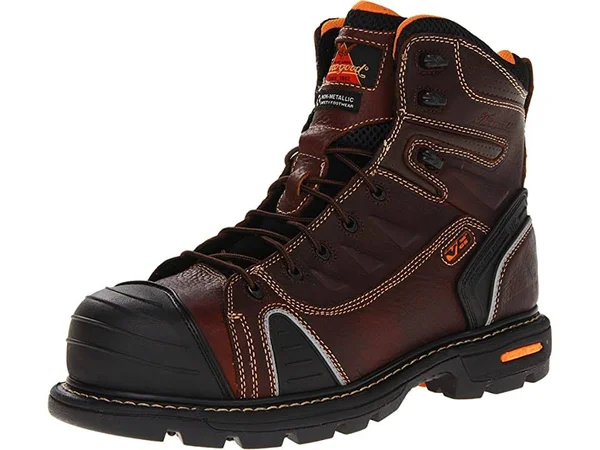 Thorogood Men's 6x22 Safety Toe Boots - Brown, 15 M
