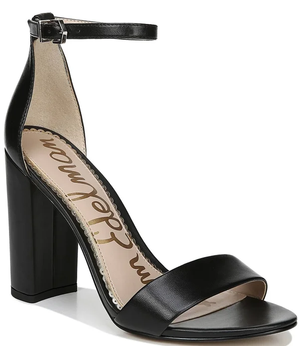 Sam Edelman Women's Yaro Ankle-Strap Leather Sandals - Black - Size 10