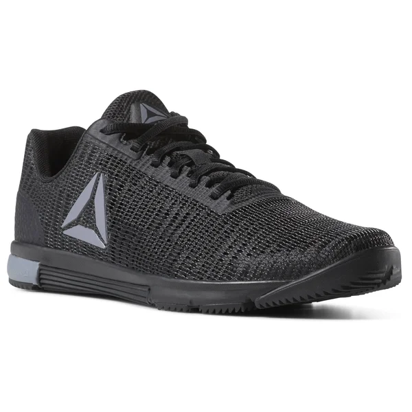 Reebok Mens Speed TR Flexweave Black/Cold Grey Cross Training Shoes Size 8 - Men's