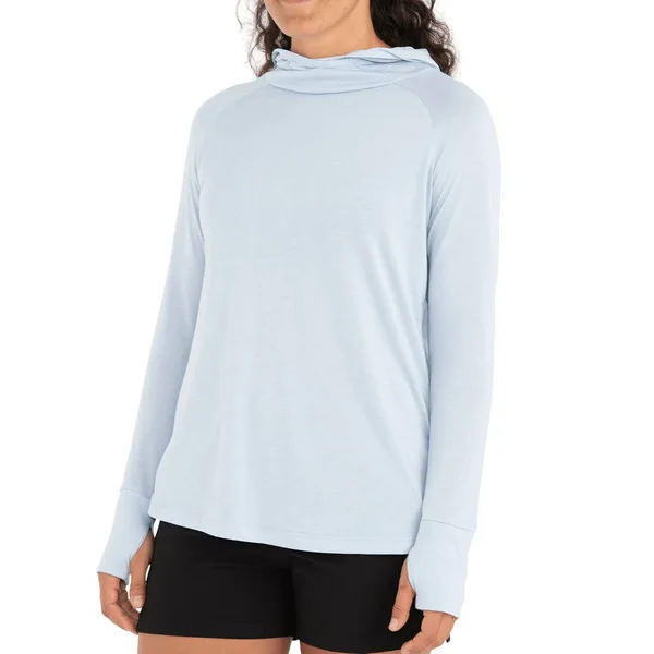 Women's Bamboo Weekender Hoody Blue Mist, XXL, Blue Mist, by Free Fly Apparel