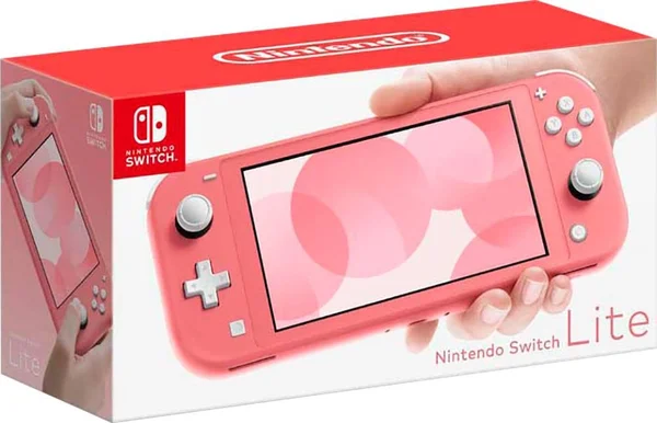 New Nintendo Switch Lite Coral Console Bundle with 4 Games: The Legend of Zelda: Breath of The Wild - Super Mario Odyssey, Super