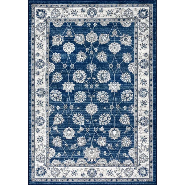 Jonathan Y Modern Cream/Navy 3 ft. x 5 ft. Persian Vintage Moroccan Traditional Area Rug