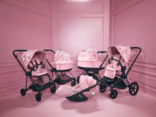 Cybex Mios Stroller Seat Pack - Simply Flowers - Pale Blush
