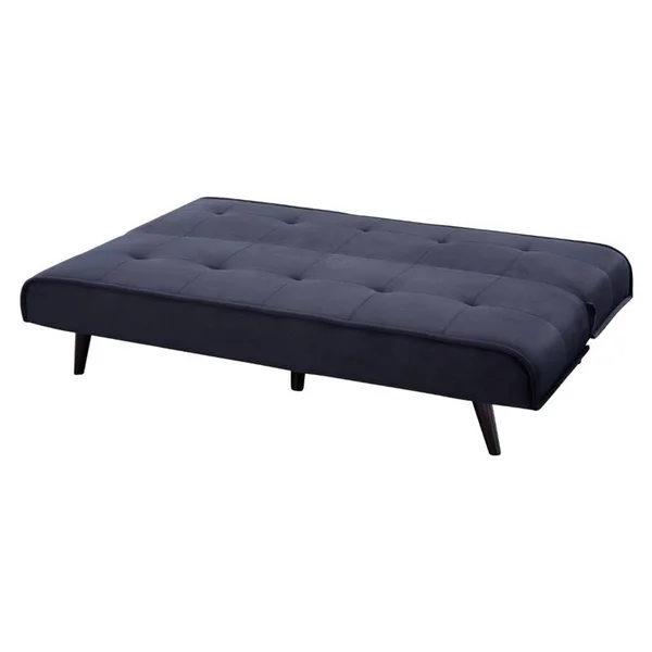 Glory Furniture Canoga Velvet Convertible Sofa in Black