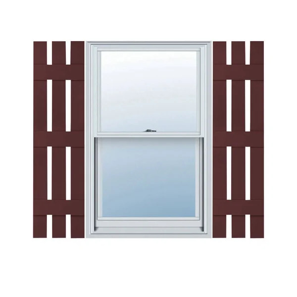 12 inchw x 95 inchh Lifetime Vinyl, Custom Three Board Spaced (3 Batten), Board-n-Batten Shutters, w/Shutter-Loks (Per Pair), Bo