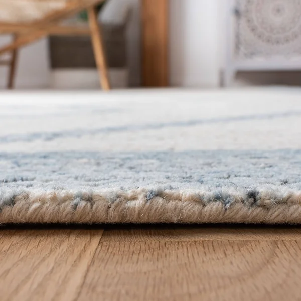 Safavieh Abstract Ivory/Blue 3 ft. x 5 ft. Geometric Border Area Rug