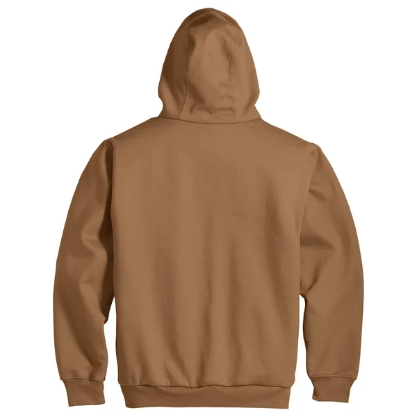 Cornerstone CS620 Heavyweight Full Zip with Thermal Lining Hooded Sweatshirt - Duck Brown - Xs