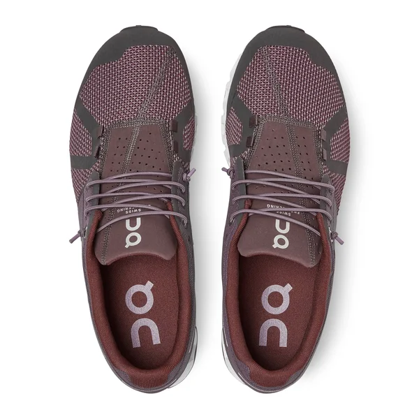on Cloud Running Shoe Men's - Pebble/Raisin, 7.5