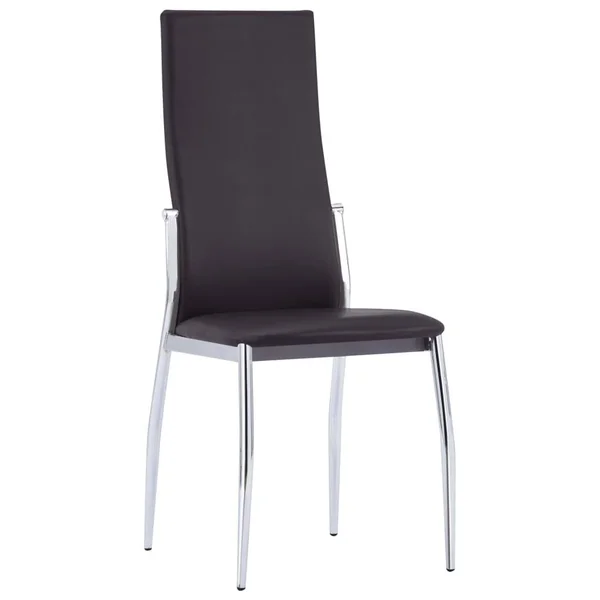 vidaXL Dining Chairs 4 Pcs Brown Faux Leather