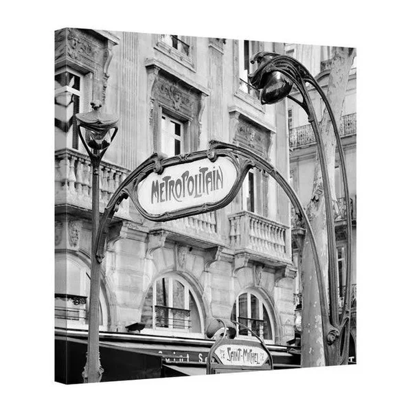 Easy Art Prints Alan Blaustein's 'Metropolitain Paris #2' Premium Canvas Art (30 x 30)