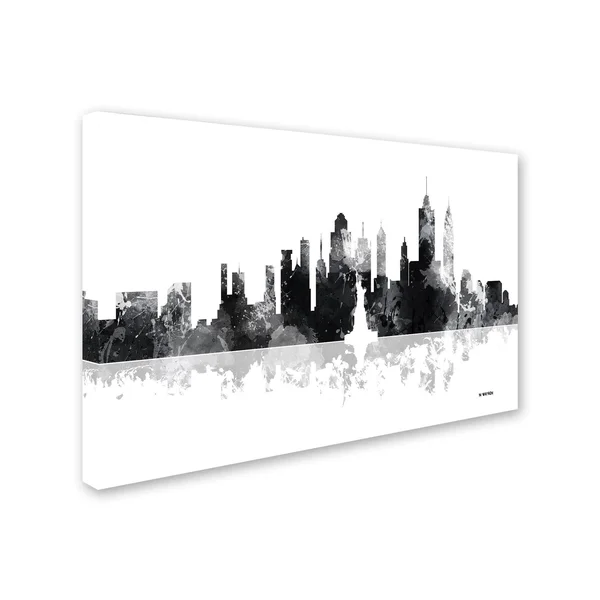 Trademark Fine Art New York New York Skyline Bg-1 by Marlene Watson, 30x47-Inch Canvas Wall Art