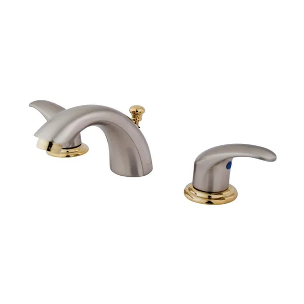 Elements of Design EB695 Daytona Mini Widespread Faucet Satin Nickel/Polished Brass