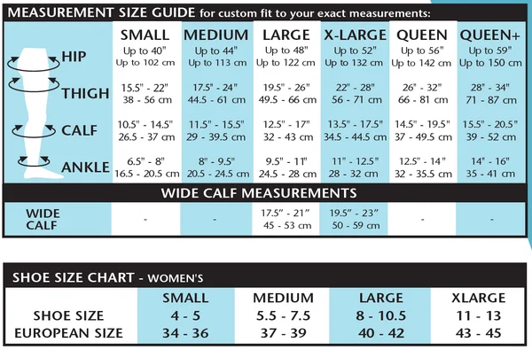 Venosan LEGLINE Closed Toe Pantyhose - 20-30 mmHg - Size: Queen, Black