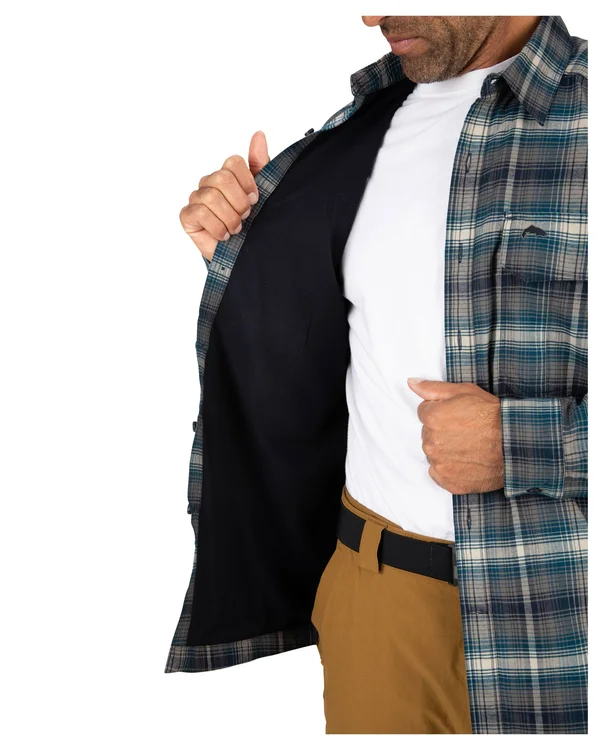 Simms Men's Coldweather Shirt - Atlantis Steel Plaid - XL