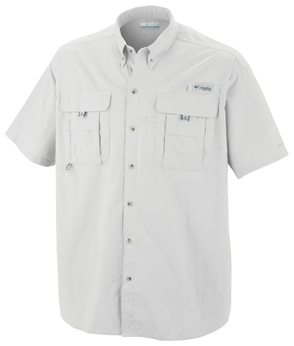 Columbia Men's PFG Bahama II Short Sleeve Shirt, White, LT
