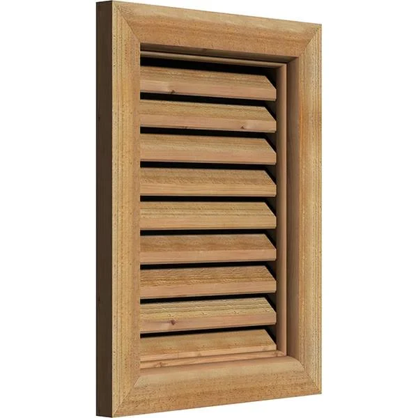 Ekena Millwork GVWVE18X2200RFUWR 18x22W x 22x22H Vertical Gable Vent (23x22W x 27x22H Frame Size): Unfinished - Functional, Rough
