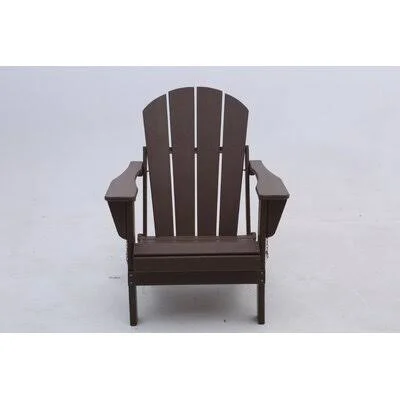 Michaella Plastic Folding Adirondack Chair Rosecliff Heights Frame Color: Mahogany