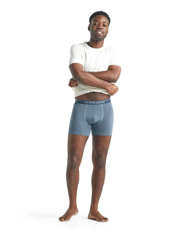 Icebreaker Anatomica Boxers - Men's Gravel - L