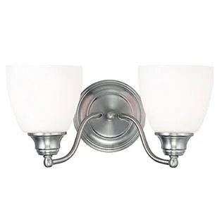 Livex Lighting 13672-91 Somerville 2-Light Bath Light, Brushed Nickel