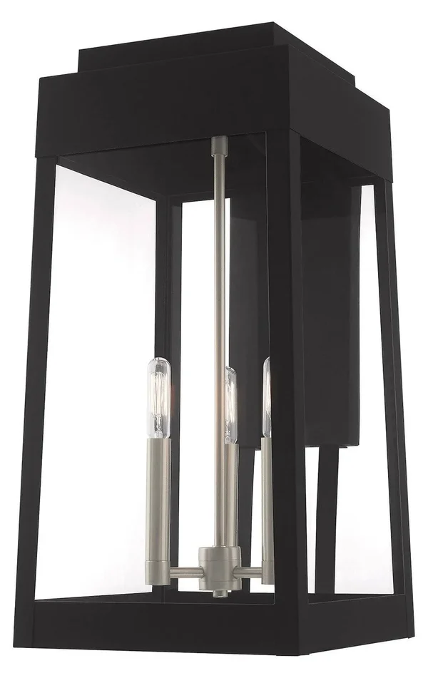 Livex Lighting 20858-04 Oslo - 3 Light Outdoor Wall Lantern Black