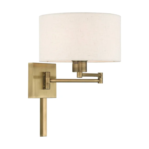 Livex Lighting 40037-07 1-Light Swing Arm Wall Lamp, Bronze