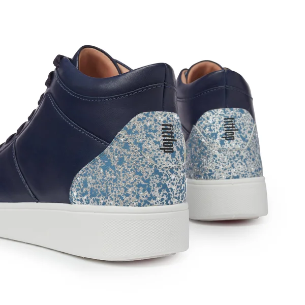 Fitflop Women's Rally Glitter High-Top Sneakers - Blue