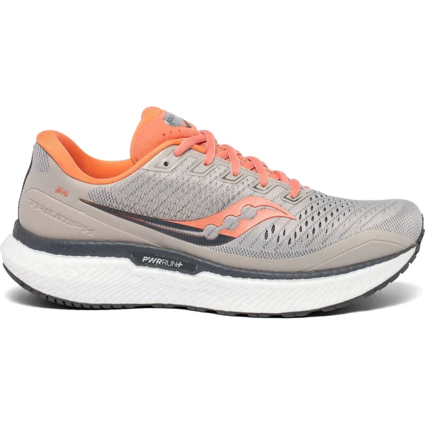 Saucony Women's Triumph 18 Running Shoes, Moonrock/Coral
