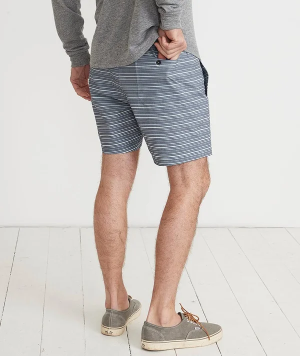 Marine Layer Printed Summer Short - Men's Navy Stripe, M