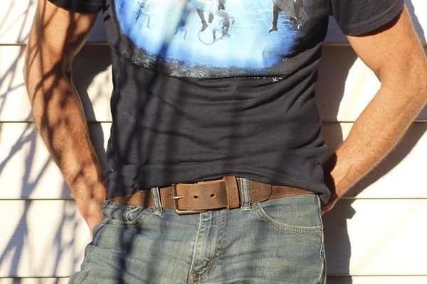 Full Grain Genuine Buffalo 1 1/2x22 Distressed Leather Casual Belt Brown Handmade 50, Brown